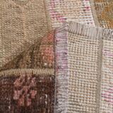 2x9 Brown Cream Persian Vintage Runner Rug, 65x265Cm