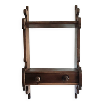 Wooden wall shelf