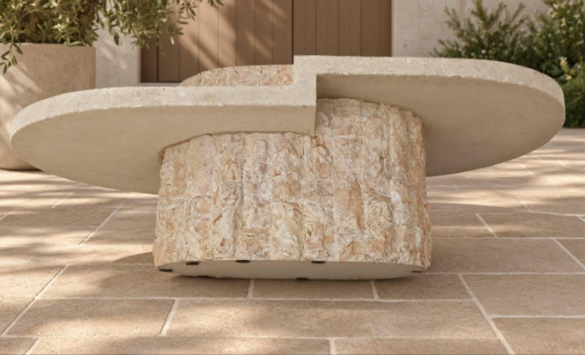 Table basse en pierre Magnussen Ponte