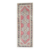 Tapis couloir turc noué à la main des années 1970 99x288