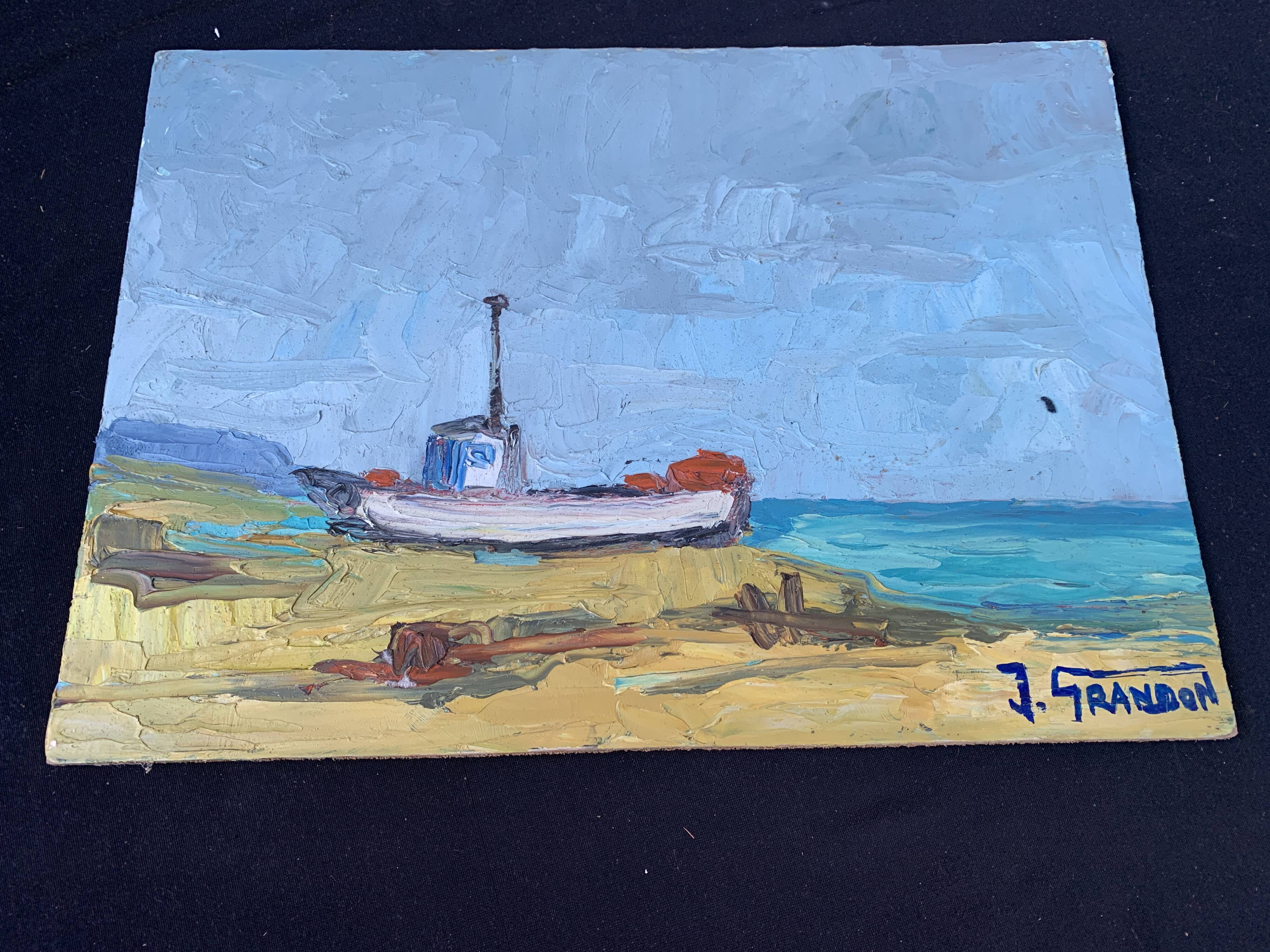 Beautiful signed seascape painting 33 x 24