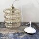 Vintage glass diabolo-style pendant light