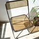 Folding chair chrome and plexi smoked 70s