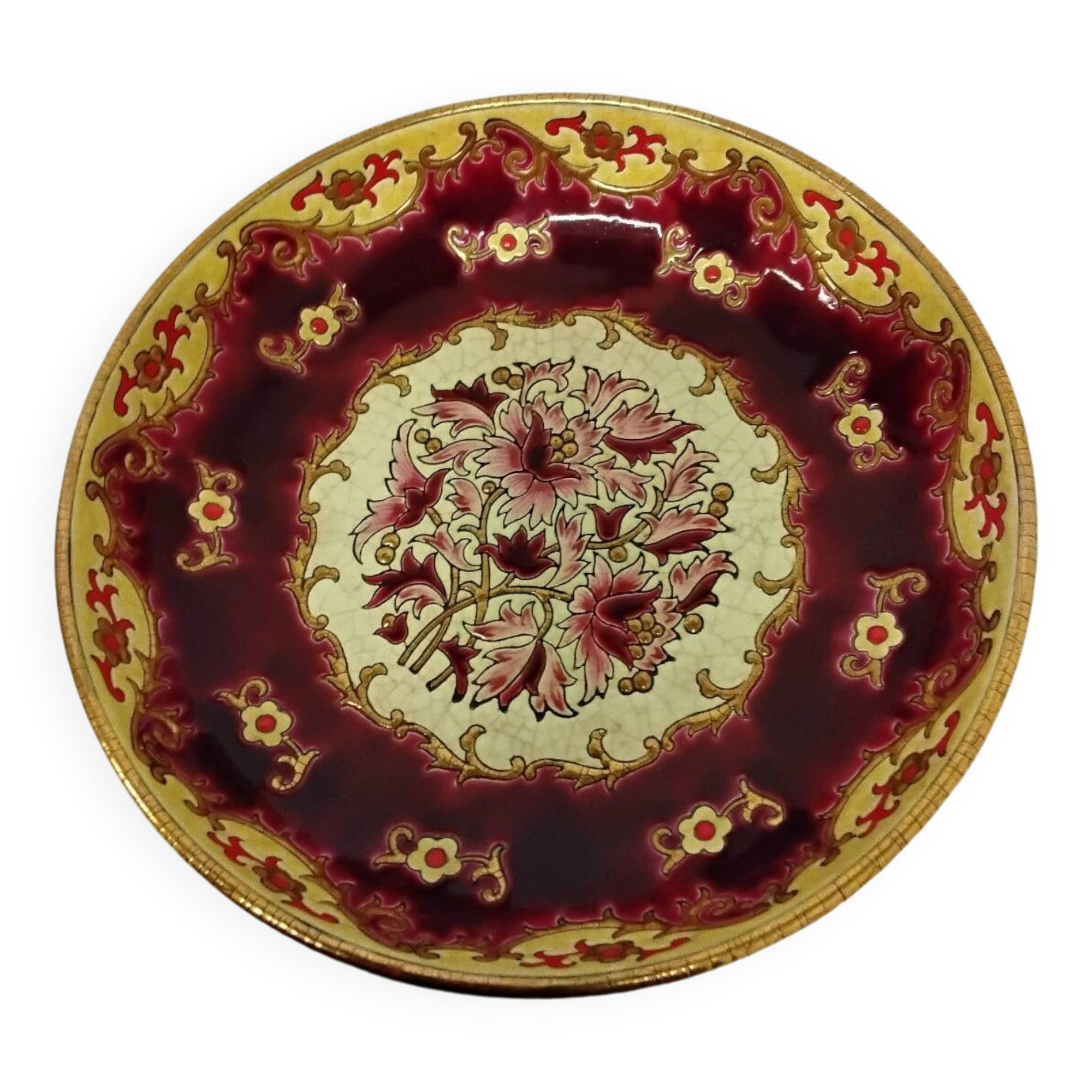 Longwy Enamels Plate