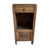 Chevet ancien bois et marbre