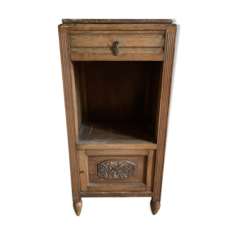 Old bedside wood and marble