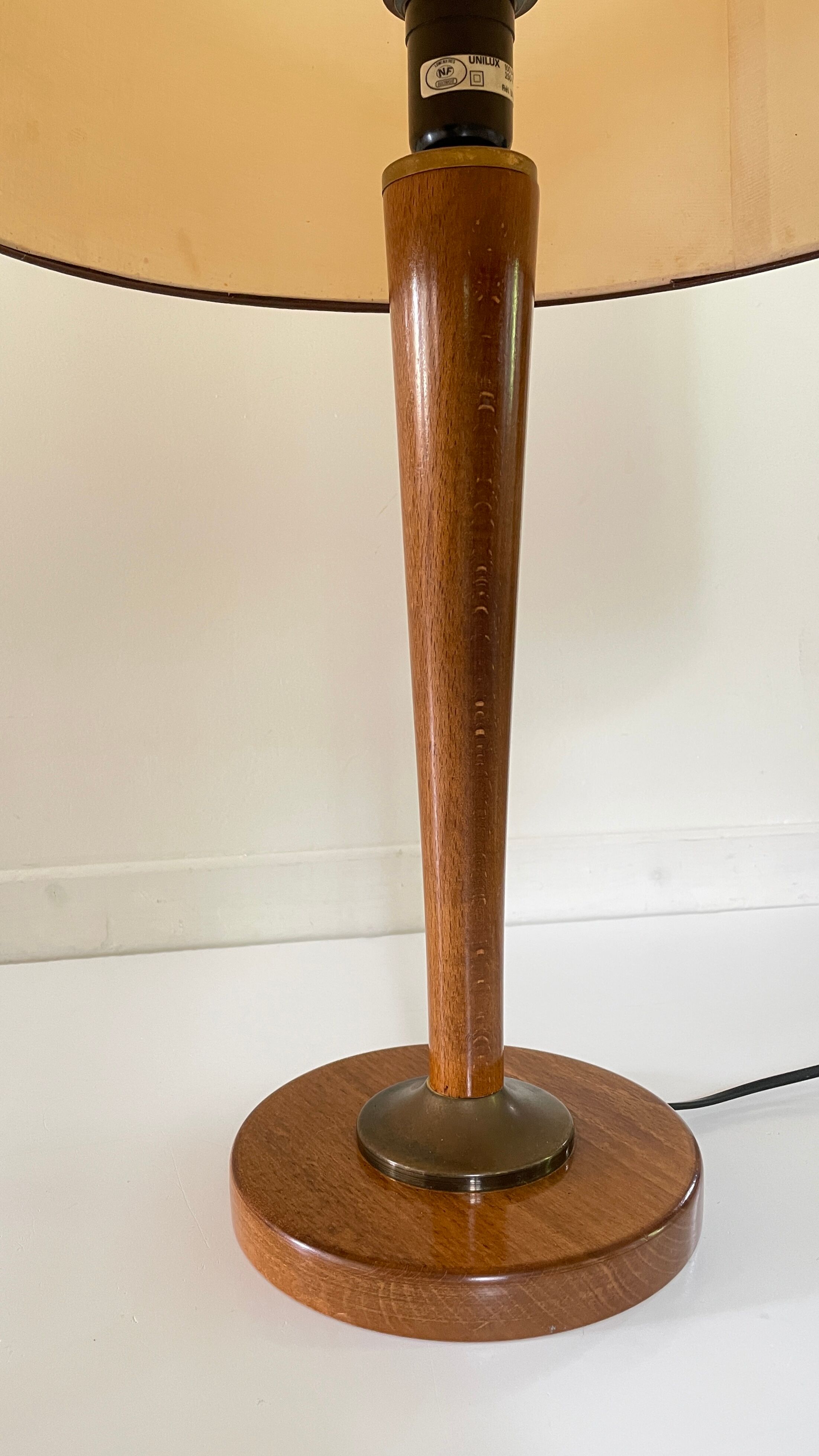 Office lamp by Unilux in wood 1960
