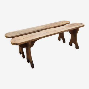 Pair of wooden benches