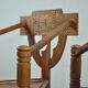 Pair of vintage antique Scandinavian oak Monk chairs, Sweden 1950s