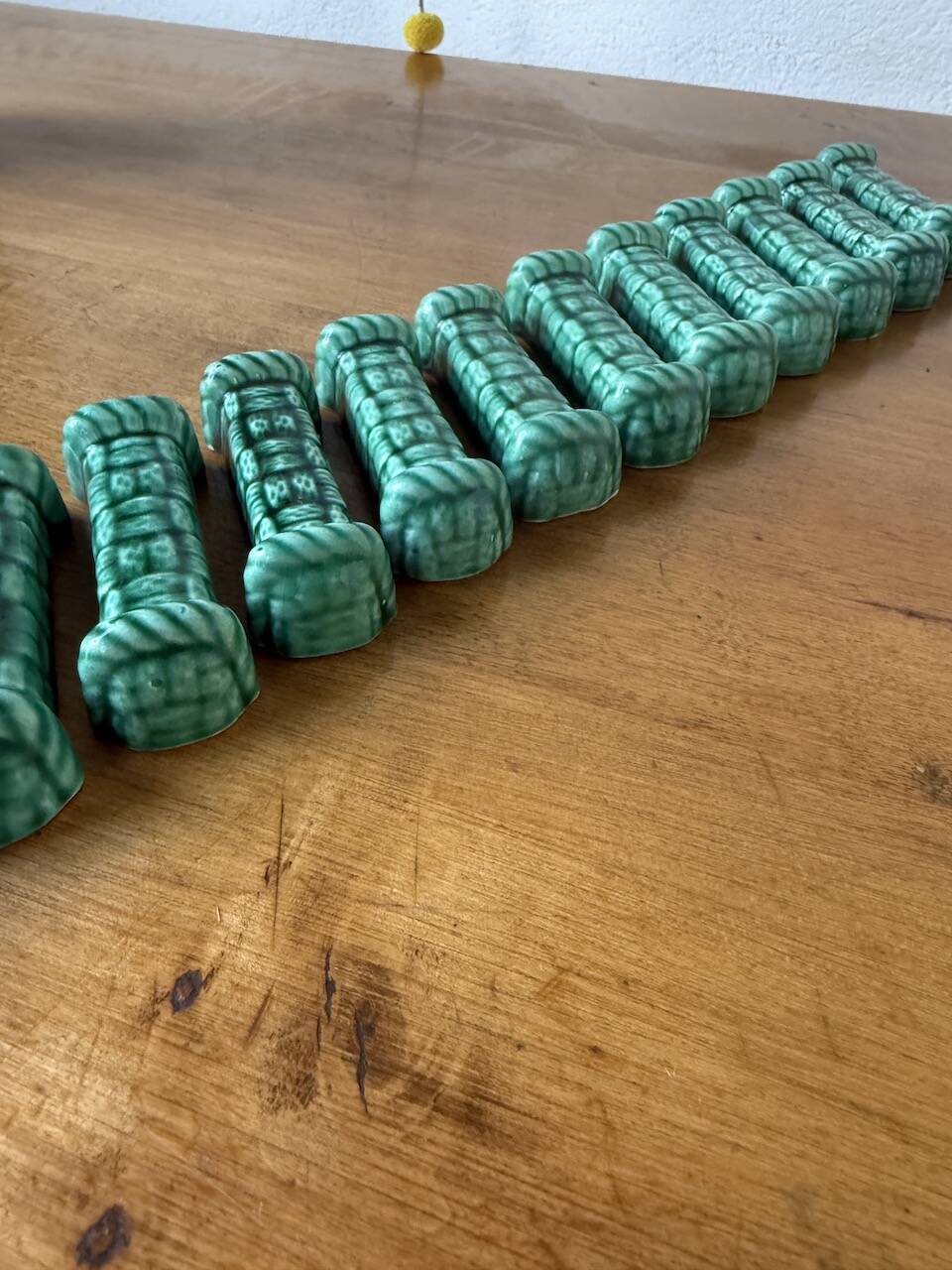 Vallauris green ceramic knife holder