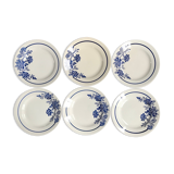 Set of 6 old flat plates