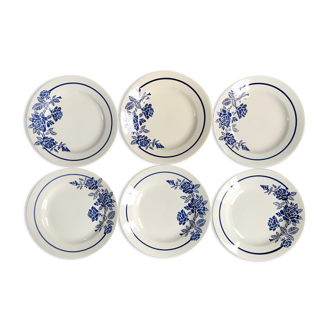 Set of 6 old flat plates