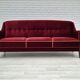 1960s, Danish 3 seater sofa, original good condition, furniture velour, beech wood .