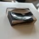 Symmetrical multicolored petrified wood soap dish