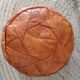 Vintage leather pouf