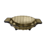 Art deco trinket bowl in smoked glass