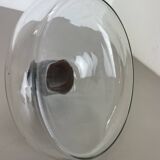 Large glass decanter element with leather Handle by Carl Auböck, Austria, 1950s