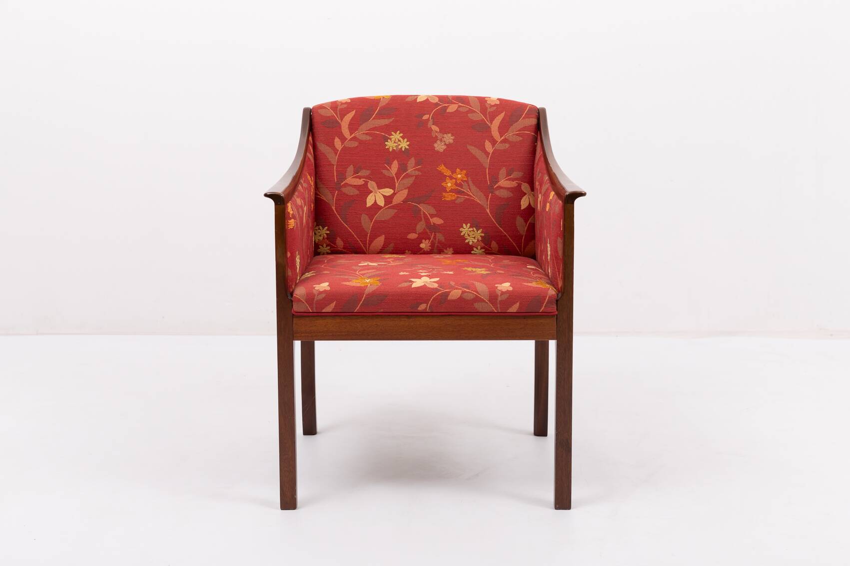 Fauteuil élégant moderne danois par Ole Wanscher pour P. Jeppensen, années 1960