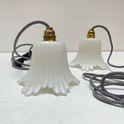 Paire de lampes baladeuses tulipe vintage