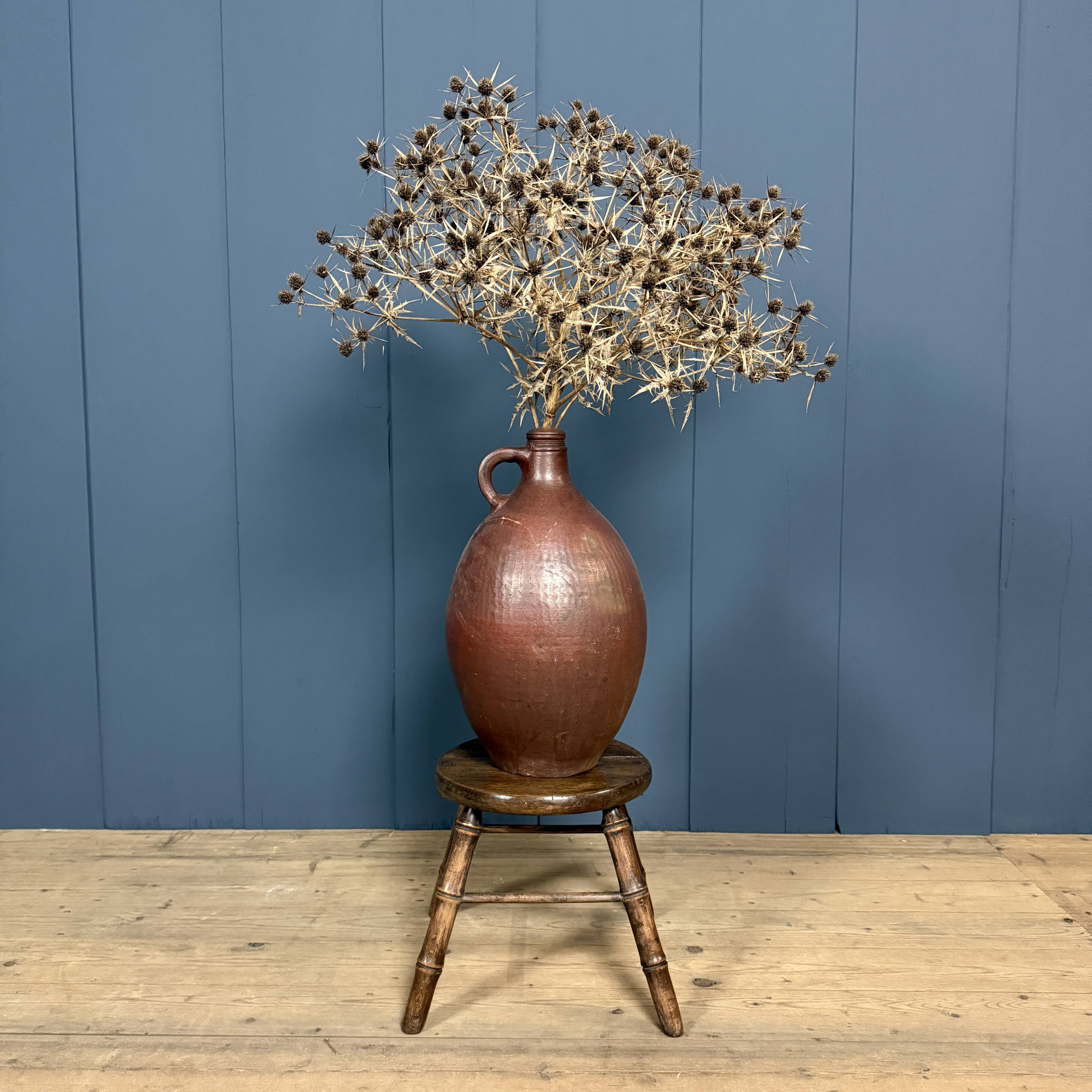 Faux bamboo stool made of beech wood