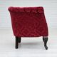 1950s, pair of two Danish lounge chairs, red cotton/wool fabric, beech wood.