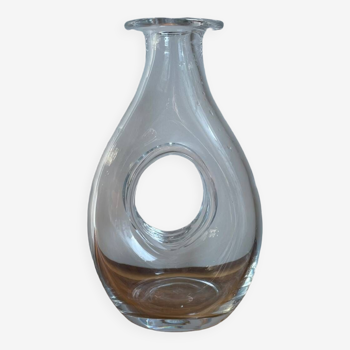 Vase carafe en verre vintage