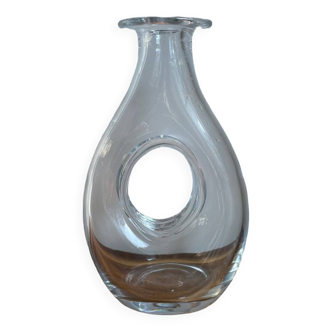 Vintage glass carafe vase