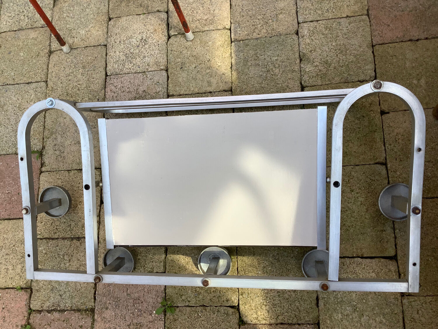 Coat rack aluminum 1970s