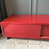 Lacquered red tv cabinet