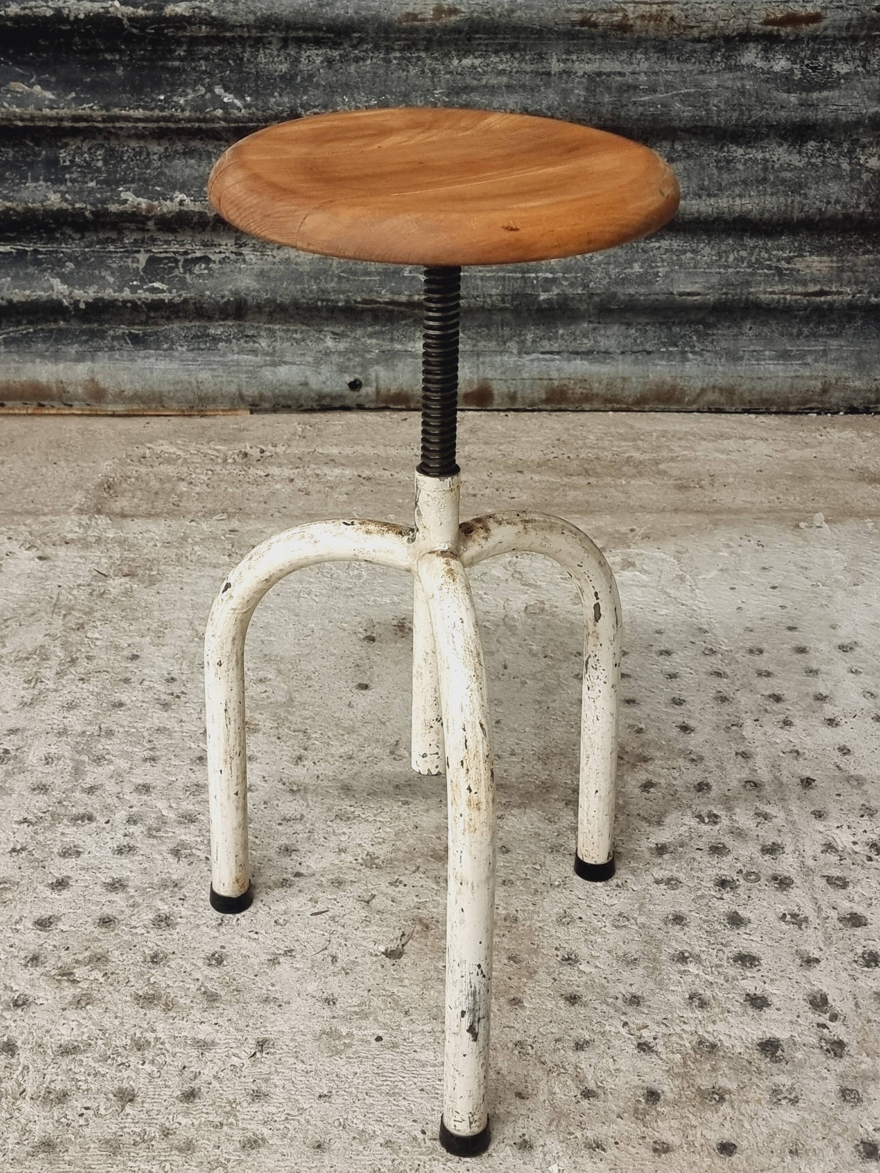 Vintage swivel stool laboratory stool studio stool