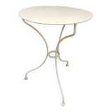 Old white iron garden table