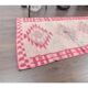 Pink Vintage Turkish Hand-Knotted Tribal Runner 74x391