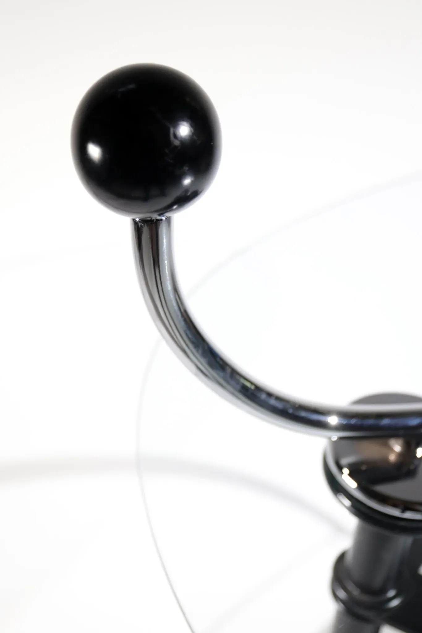Vintage Bauhaus-style serving trolley with glass top