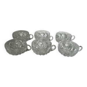 6 coupes en cristal de - saint