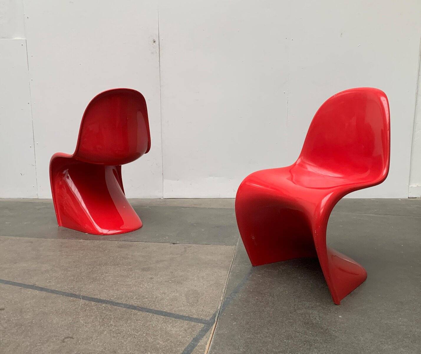 Set of mid-century Panton chairs by Verner Panton for Vitra Herman Miller.