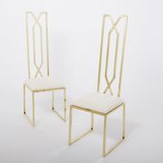Pair of brass chairs Alain Delon for Jean Charles 1970