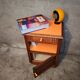 Art Deco orange bedside table