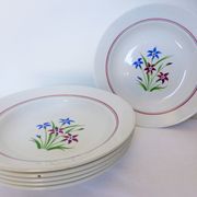 6 assiettes creuses des Salins modèle Lily