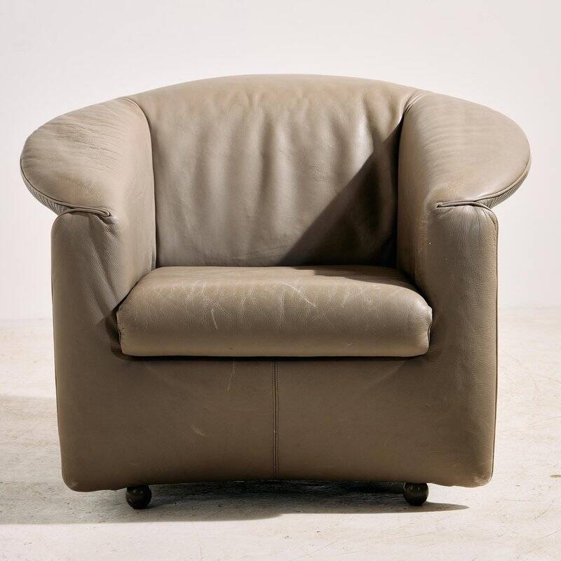 Aura Leather Sofa Set by Paolo Piva for Wittmann, 1980s, Set of 3