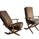 Paire de Fauteuils relax vintage de style scandinave , inclinaison réglable