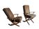 Paire de Fauteuils relax vintage de style scandinave , inclinaison réglable