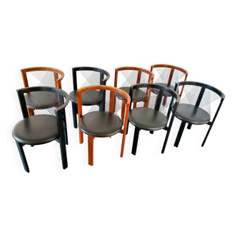 8 Niels Jorgen Haugesen String chairs for Tranekaer, Denmark