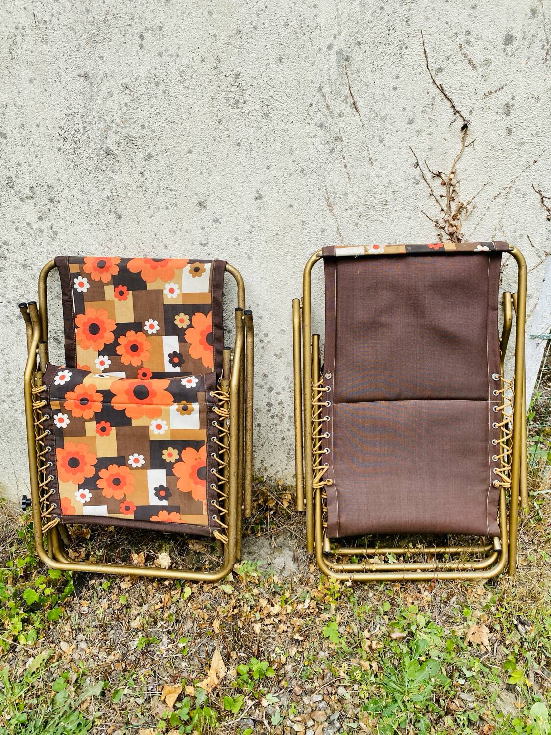 Pair of Lafuma Vintage recliner chairs