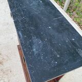 19th century empire console, solid wood and gray marble