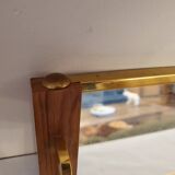 Mirror top 50's wood and brass