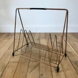 Magazine holder in gilded metal / copper 60s