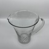 Chiseled crystal pitcher