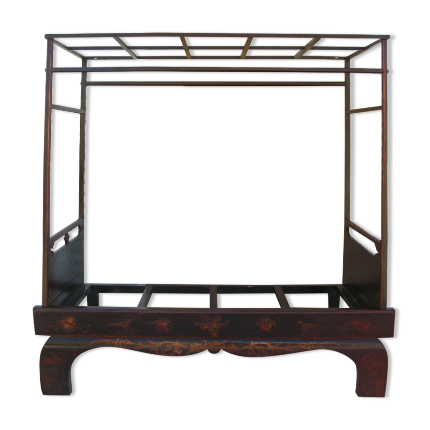 Opium lacquered canopy bed