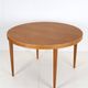 Restored round dining table by Villy Schou Andersen / oak / mid-century Danish modern design / 1960s / 1970s