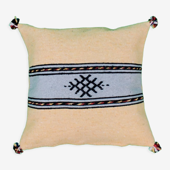 Coussin berbère jaune et gris marocain